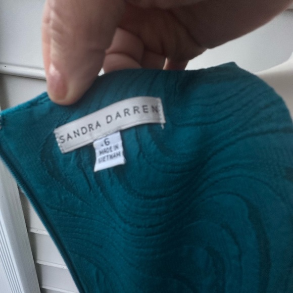 Sandra Darren women’s dark teal dress size 6 - Picture 7 of 12